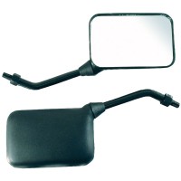 Bike It GP Sports Short Universal Mirrors - Black