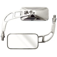 Bike It Knight High Universal Mirrors - Chrome