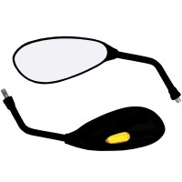 Bike It LED Patrol Universal Mirrors - Black