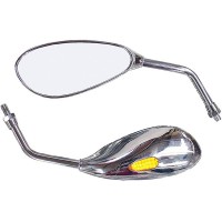 Bike It LED Patrol Universal Mirrors - Chrome