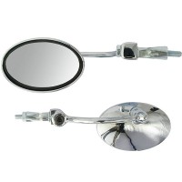 Bike It Highway Bar End Universal Mirrors - Chrome