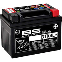 BS Batteries Motorcycle Battery - BTX4L+ SLA Sealed Lead Acid