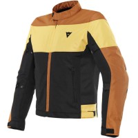 Dainese Elettrica Air Textile Jacket - Black / Leather Brown / Mineral Yellow