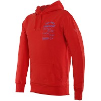 Dainese Paddock Hoodie - Lava Red / Sky Diver 