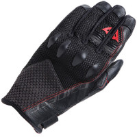 Dainese Karakum Ergo-Tek Magic Connection Textile Gloves - Black / Black