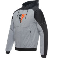 Dainese Daemon-X Safety Hoodie - Melange-Grey / Black / Red Fluo