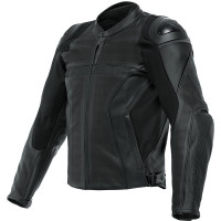 Dainese Racing 4 Perforated Leather Jacket - Black / Black