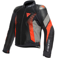 Dainese Super Rider 2 Abshell Jacket - Black / Dark Gull Grey / Fluo Red