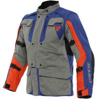 Dainese Alligator Textile Jacket - Charcoal Grey / Soda Light Blue / Flame Orange