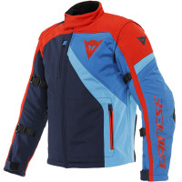 Dainese Ranch Textile Jacket - Black Iris / Lava Red / Light Blue