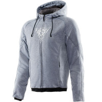 Dainese Bovisa Safety Full Zip Hoodie - Grey Melange / Black