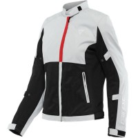 Dainese Ladies Risoluta Air Textile Jacket - Glacier Grey / Lava Red