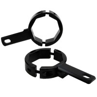 Denali 50mm-60mm Tube Mount Kit For Mounting Auxiliary Lights To Inverted Fork Tubes - Black