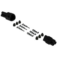 Denali MT Series 3-Pin Waterproof Connector Set - Male & Female Connectors With Terminals & Seals