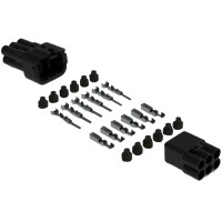 Denali MT Series 6-Pin Waterproof Connector Set - Male & Female Connectors with Terminals & Seals