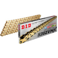 D.I.D Heavy Duty 'X' Ring Chain - 520 Pitch ZVMX - Gold