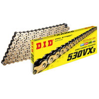 D.I.D 'X' Ring Drive Chain - 530 Pitch VX3 - Gold