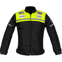 Duchinni Kids Grid Textile Jacket - Black / Neon Yellow