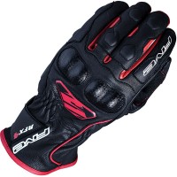 Five RFX4 Replica Leather Gloves - Black / Red