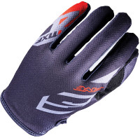 Five MXF4 Gloves - Scrub Grey / Fluo Red