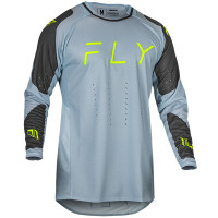 Fly Racing 2024 Evolution DST Jersey - Ice Grey / Charcoal / Neon Green