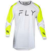 Fly Racing 2024 Evolution DST Jersey - White / Hi-Viz