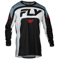 Fly Racing 2024 Lite Jersey - Black / White / Denim Grey