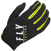 Fly Racing Windproof Lite Textile Gloves - Black / Hi-Vis