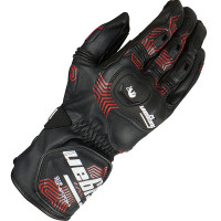 Furygan Higgins Evo Leather Gloves - Black / White / Red 