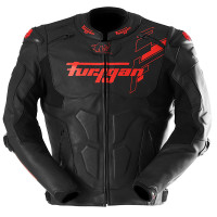 Furygan Raptor Evo 3 Leather Jacket - Black / Red / Red