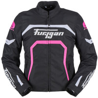 Furygan Ladies Mystic Evo Textile Jacket - Black / White / Pink