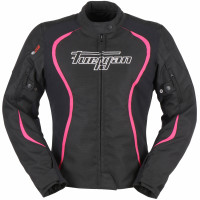 Furygan Ladies Odessa Textile Jacket - Black / White / Pink