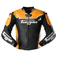 Furygan Signature Leather Jacket - Black / Yellow Fury