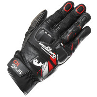 Furygan STYG10 Short Leather Gloves - Black / White / Red