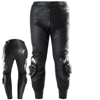 Furygan Drack Leather Trousers - Black / White / White