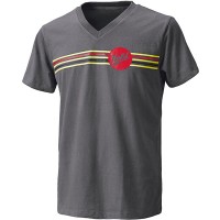 Held Be Heroic Striped T-Shirt - Grey / Red