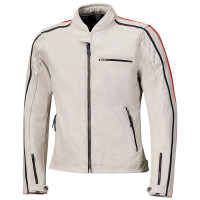 Held Brixham Leather Jacket - Grey / Red