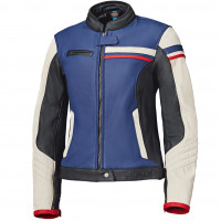 Held Ladies Midway Leather Jacket - Blue / Red / White