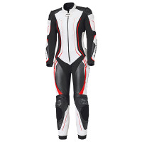 Held Ladies Ayana 3 One Piece Leather Suit - Black / White / Red