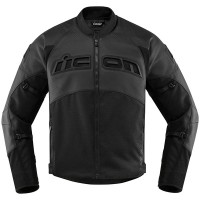 Icon Contra 2 Perforated Leather Jacket - Stealth