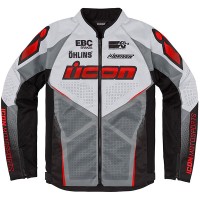 Icon 1000 Hooligan Ultrabolt Textile Jacket - Red