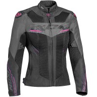 Ixon Ladies Draco Textile Jacket - Black / Anthracite / Fuchsia