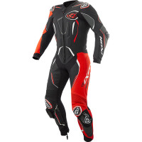 Ixon Demonio One Piece Leather Suit - Black / Red / White