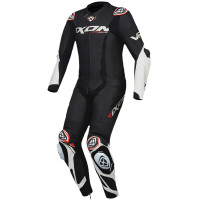 Ixon Vortex 3 One Piece Leather Suit - Black / White