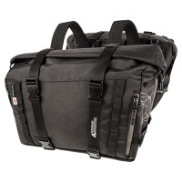 Kappa RA316BK Canvas Saddlebags Black - 25L