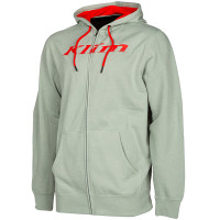 Klim Shadow Zip-Up Hoodie - Slate Gray / Fiery Red