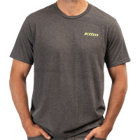 Klim Discovery Tri-Blend T-Shirt - Heathered Charcoal / Hi-Vis