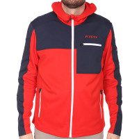 Klim Glacier Hoodie - Fiery Red / Dress Blue