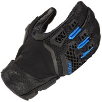 Klim Baja S4 Leather Gloves - Black / Kinetik Blue