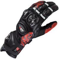 LS2 Feng Leather Gloves - Black / Red